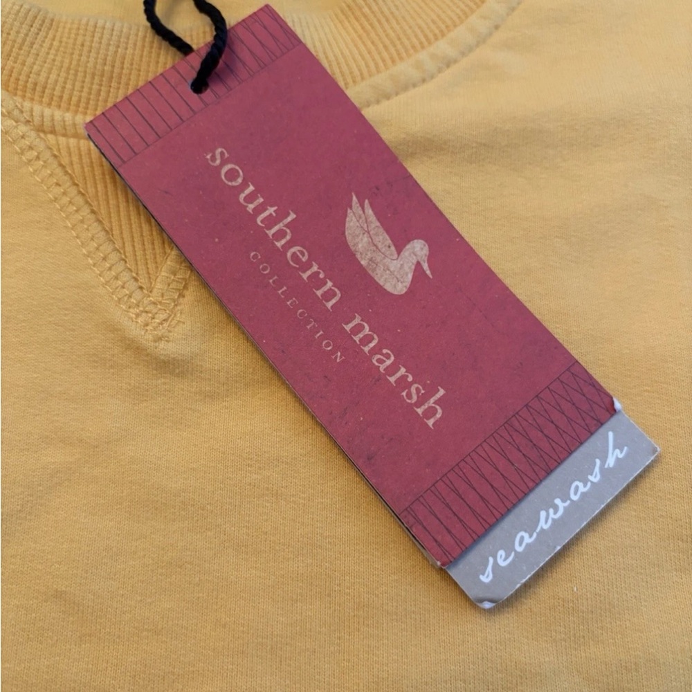 Southern Marsh Men's Yellow to Purple Ombre Crewneck Sweatshirt large - Picture 2 of 2